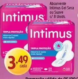 Supermercados Guanabara Intimus absorvente gel seca ou suave oferta
