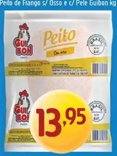 Supermercados Guanabara Peito de frango s/ osso e c/ pele guibon kg oferta