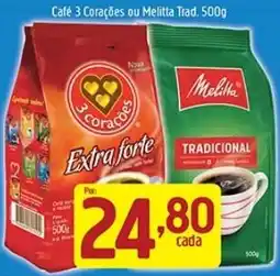 Supermercados Guanabara Café 3 Corações ou Melitta Trad oferta