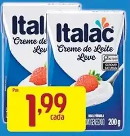 Supermercados Guanabara Italac creme de leite leve oferta