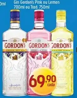 Supermercados Guanabara Gin Gordon's Pink ou Lemon oferta
