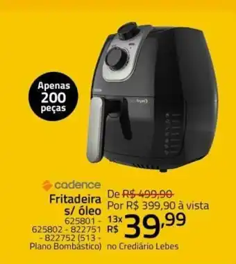 Lojas Lebes Cadence Fritadeira s/ oleo oferta