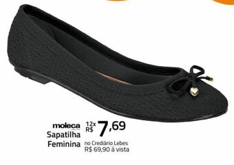 Lojas Lebes Moleca Sapatilha Feminina oferta