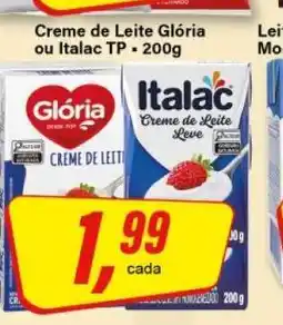 Rede Supermarket Creme de Leite Glória ou Italac TP oferta