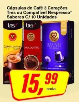 Rede Supermarket Cápsulas de Café 3 Corações oferta