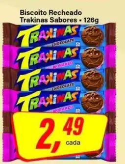 Rede Supermarket Biscoito Recheado Trakinas Sabores oferta