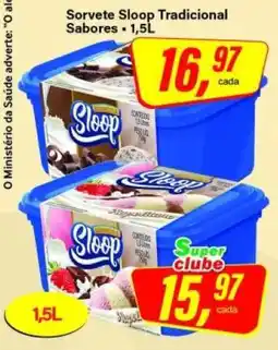 Rede Supermarket Sorvete Sloop Tradicional Sabores oferta