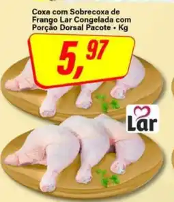 Rede Supermarket Coxa com Sobrecoxa de Frango Lar Congelada com Porção Dorsal Pacote oferta