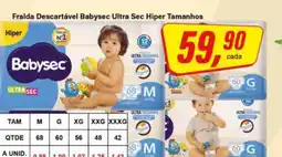 Rede Supermarket Fralda Descartável Babysec Ultra Sec Hiper Tamanhos oferta