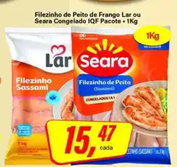 Rede Supermarket Filezinho de Peito de Frango Lar ou Seara Congelado IQF Pacote oferta