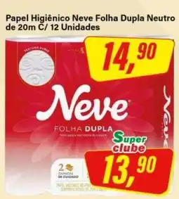 Rede Supermarket Papel Higiênico Neve Folha Dupla Neutro de 20m C/ 12 Unidades oferta