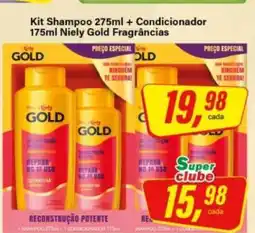 Rede Supermarket Kit Shampoo 275ml + Condicionador 175ml Niely Gold Fragrâncias oferta