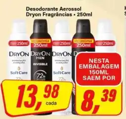 Rede Supermarket Desodorante Aerossol Dryon Fragrâncias oferta