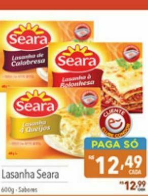 Supermercados Condor Lasanha seara oferta