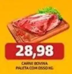 Supermercados Queiroz carne bovina paleta com osso oferta