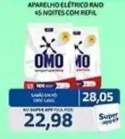 Supermercados Queiroz Aparelho elétrico raio 45 noites com refil oferta