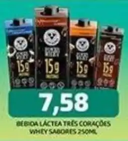 Supermercados Queiroz Bebida Láctea Três Corações Whey Sabores oferta