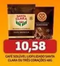 Supermercados Queiroz Café solúvel liofilizado santa clara ou três corações oferta