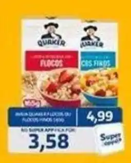 Supermercados Queiroz Quaker flocos ou flocos finos oferta