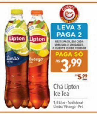 Supermercados Condor Chá lipton ice tea oferta