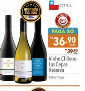 Supermercados Condor Vinho chileno las cepas reserva oferta
