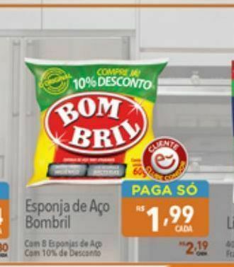 Supermercados Condor Esponja de aço bombril oferta
