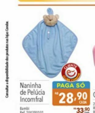 Supermercados Condor Naninha de pelúcia incomfral oferta