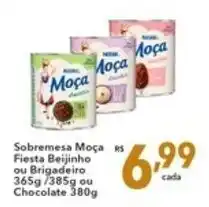 Sobremesa Moca Fiesta Beijinho ou Brigadeiro 365g/385g ou Chocolate 380g