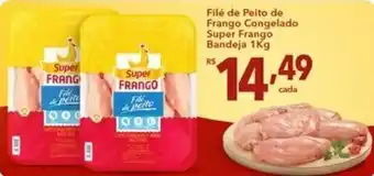 Nidobox File de Peito de Frango Congelado Super Frango Bandeja 1kg oferta