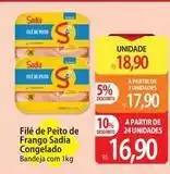 Atacadão Sadia - filé de peito de frango congelado oferta