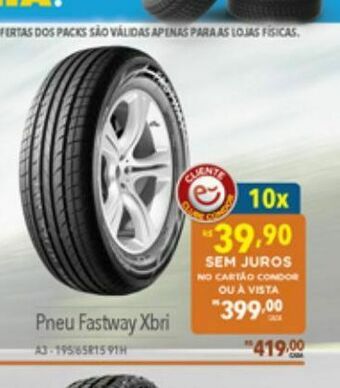 Supermercados Condor Pneu fastway xbri oferta