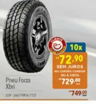 Supermercados Condor Pneu forza xbri oferta