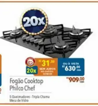 Supermercados Condor Fogão cooktop philco chef oferta