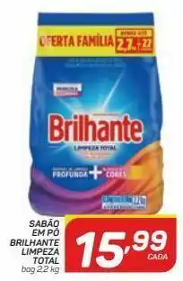 GBarbosa Sabão em pó brilhante limpeza total 2.2kg oferta