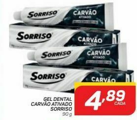 GBarbosa Gel dental carvão ativado sorriso oferta