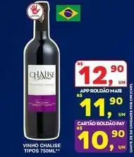 Chalise - vinho tipos