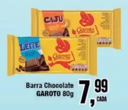 Rede Economia Barra Chocolate GAROTO 80g oferta