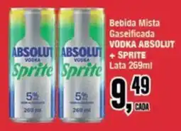 Rede Economia Bebida Mista Gaseificada Vodka Absolut + Sprite oferta