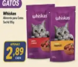 Rede Economia Whiskas alimentos para gatos sachê 85g oferta