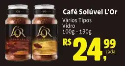 Camiño supermercados Café Solúvel L'Or Vários Tipos Vidro oferta