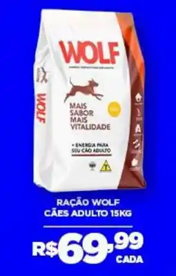 DB Supermercados Ração wolf cães adulto oferta