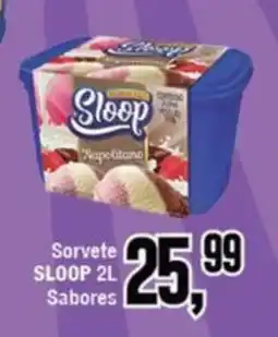 Rede Economia Sorvete sloop 2l sabores oferta