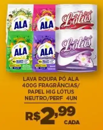 Lava roupa pó ala