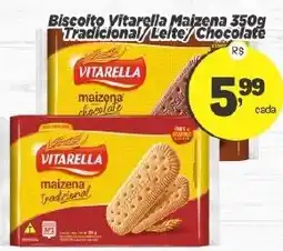 Amarelinha supermercados Biscoito vitarella maizena tradicional/leite/chocolate oferta