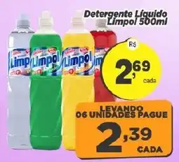 Amarelinha supermercados Detergente Líquido Limpol oferta