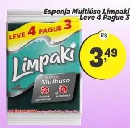 Amarelinha supermercados Esponja Multiuso Limpaki oferta