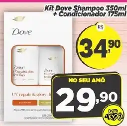 Amarelinha supermercados Kit Dove Shampoo + Condicionador oferta