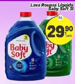 Amarelinha supermercados Lava Roupas Líquido Baby Soft 3l oferta