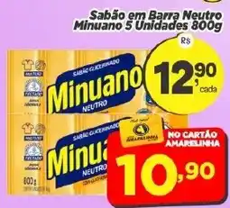 Amarelinha supermercados Sabão em barra neutro minuano oferta
