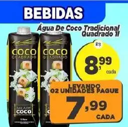 Amarelinha supermercados Água de coco tradicional quadrado 1l oferta